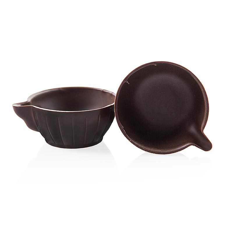 Chokladform - espressokoppar, liten, mork choklad, Ø 44 mm, 25 mm hog - 984g, 168 stycken - Kartong