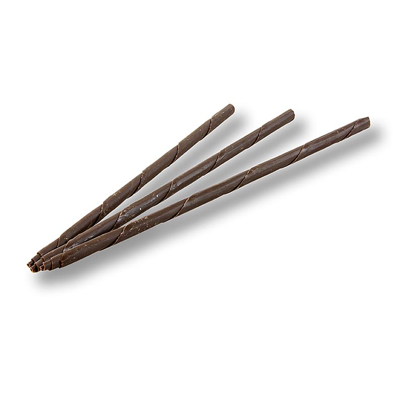 Charutos de chocolate - Panatella, escuros, 20 cm de comprimento, Ø 6 mm - 715g, 110 pecas - Cartao