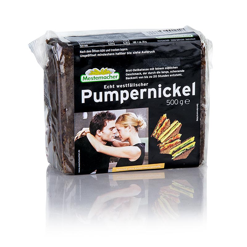 Pumpernikkeli, suorakaiteen muotoiset viipaleet - 500g - folio