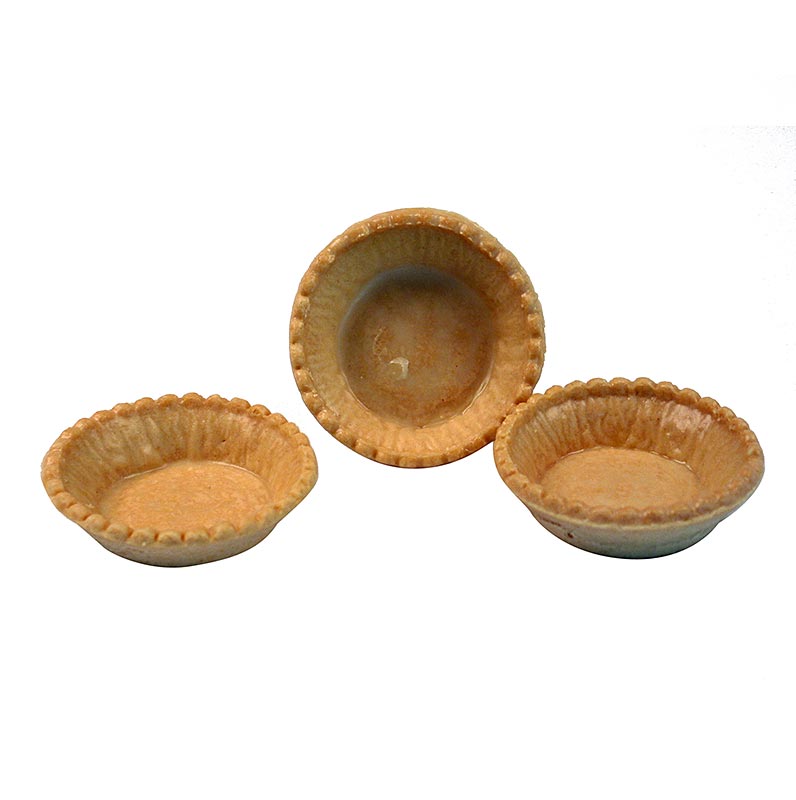 Tartlet camilan, bulat, Ø 7cm, ringan, asin - 1,93kg, 140 buah - Kardus