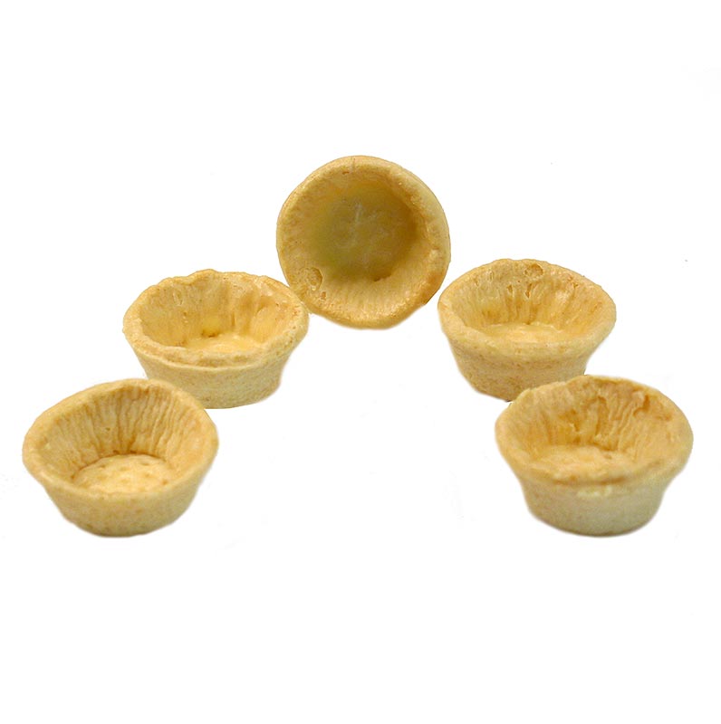 Tortinhas de lanche, redondas, Ø 4,2cm, leves, salgadas - 976g, 160 pecas - Cartao