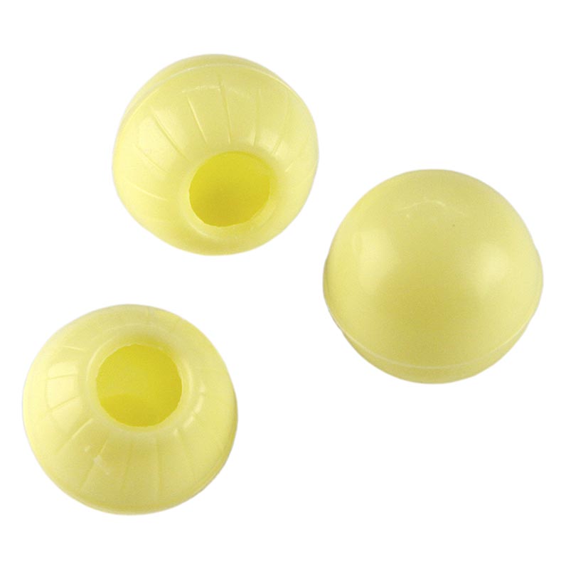 Bolas ocas de trufa, chocolate branco, Ø 25 mm, Valrhona - 1,3 kg, 504 pecas - Cartao Bolas ocas de trufa, chocolate branco, Ø 25 mm, Valrhona - 1,3 kg, 504 pecas - Cartao
