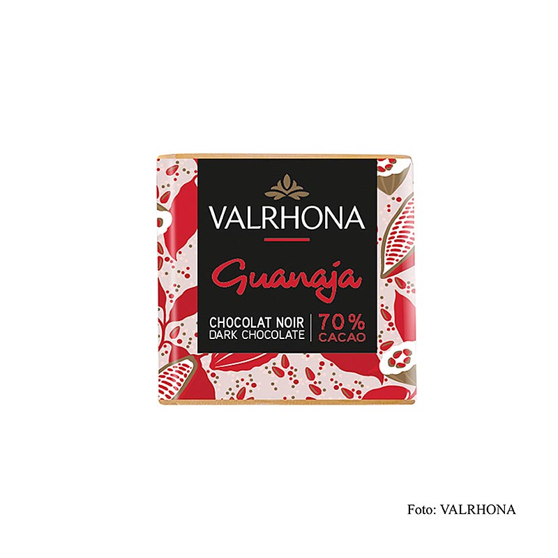 Valrhona Carre Guanaja - barras de chocolate negro, 70% cacao - 1 kg, 200 x 5 g - caja