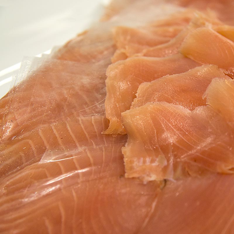 Salmon ahumado escoces, entero, en rodajas - 1000g - vacio