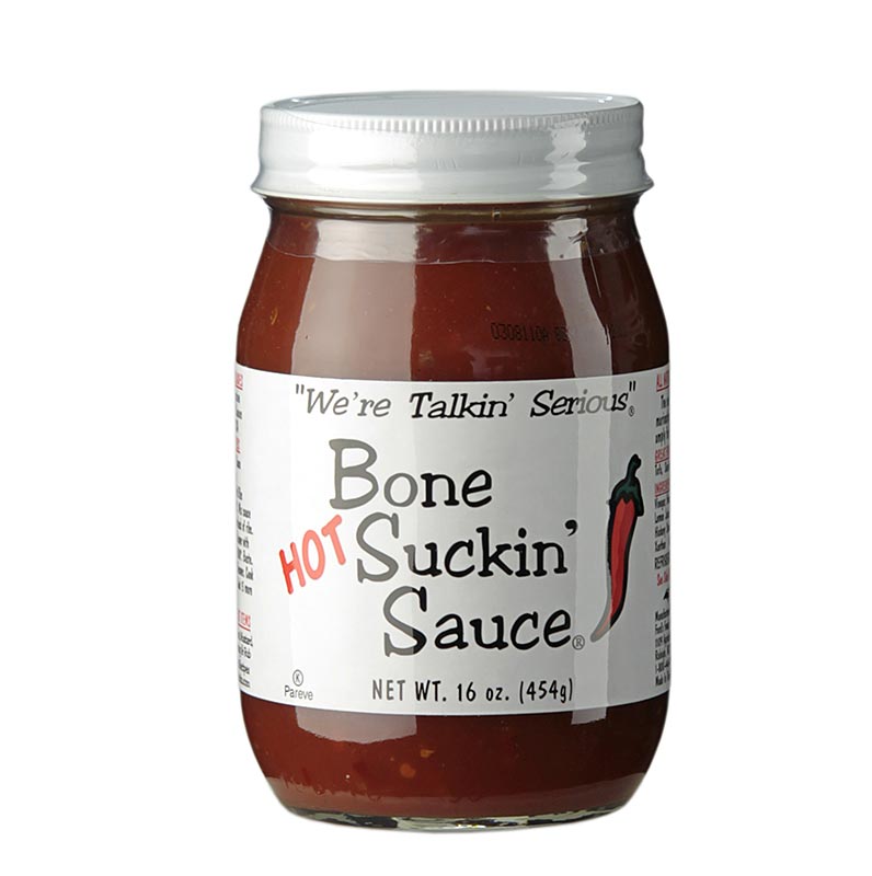 Bone Suckin` Sauce Hot, BBQ Sauce, Ford`s Food - 410 ml - Glass