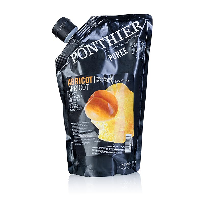 Pure aprikos, 10% sukker, Ponthier - 1 kg - bag