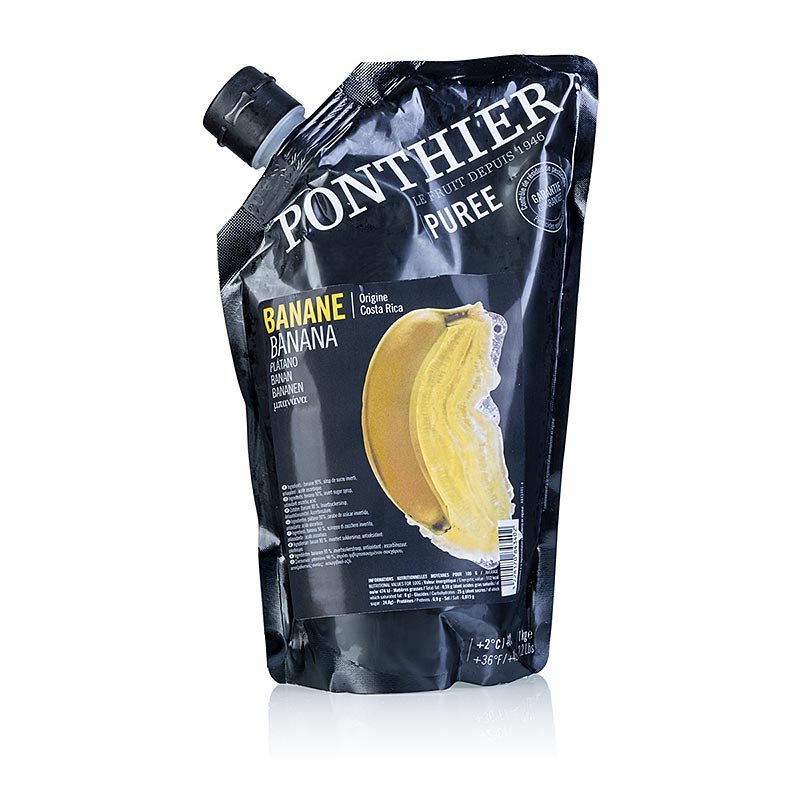 Bananpure (10 % sukker), Ponthier - 1 kg - bag