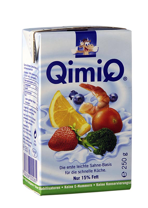 QimiQ Classic Natural, para cocinar, hornear, refinar, 15% de grasa - 250 gramos - tetra