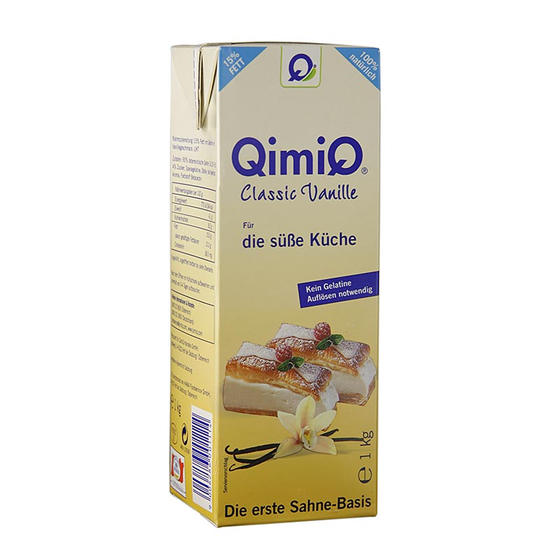 QimiQ Classic Vanilla, per la cucina dolce, 15% di grassi - 1 kg - Tetra