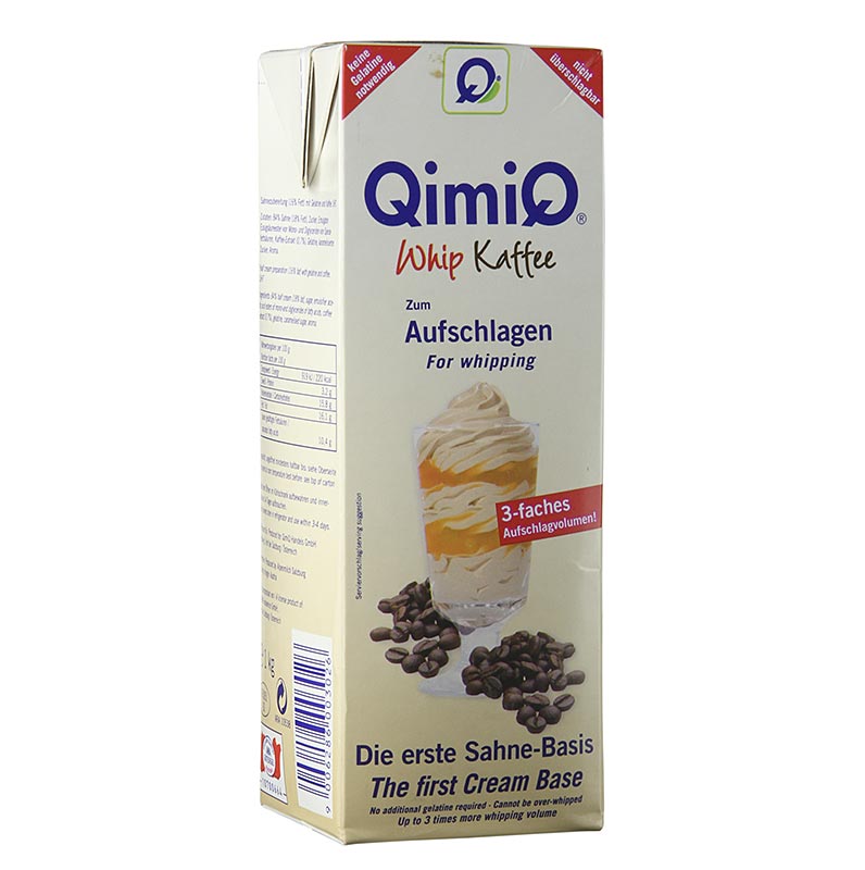 QimiQ Whip Coffee, postres de nata muntada freda, 16% de greix - 1 kg - Tetra