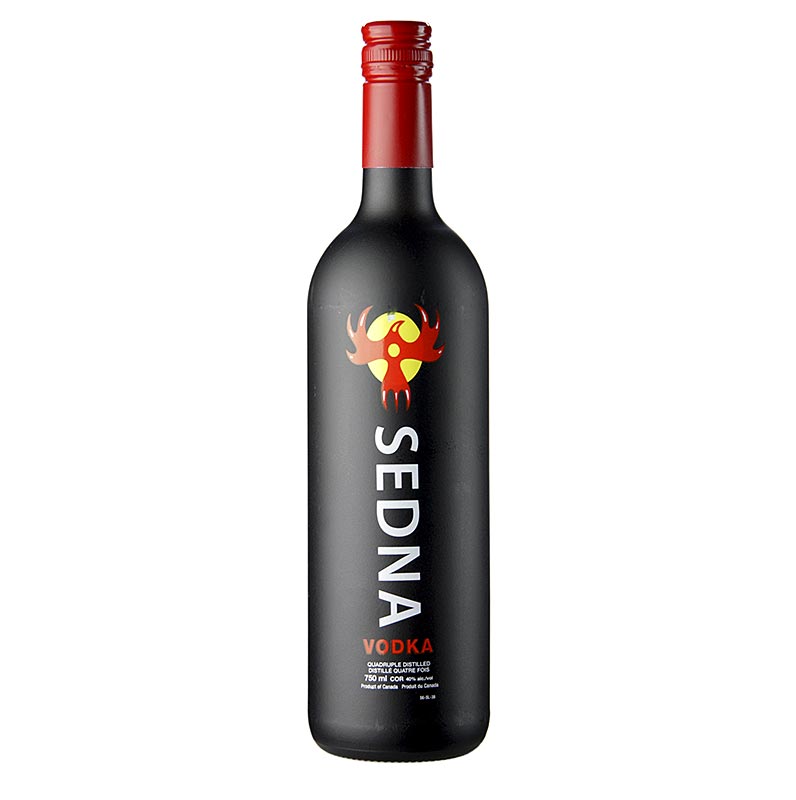 Vodka Sedna, Premium Vodka, schwarze Inuit-Motiv-Flasche, 40% vol., Kanada - 700 ml - Flasche Vodka Sedna, Premium Vodka, schwarze Inuit-Motiv-Flasche, 40% vol., Kanada - 700 ml - Flasche