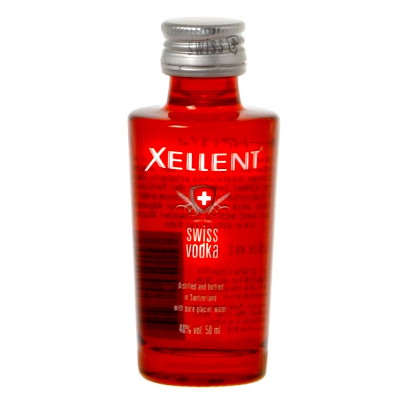 Xellent Vodka, 40% vol., Schweiz - 50 ml - Flasche Xellent Vodka, 40% vol., Schweiz - 50 ml - Flasche