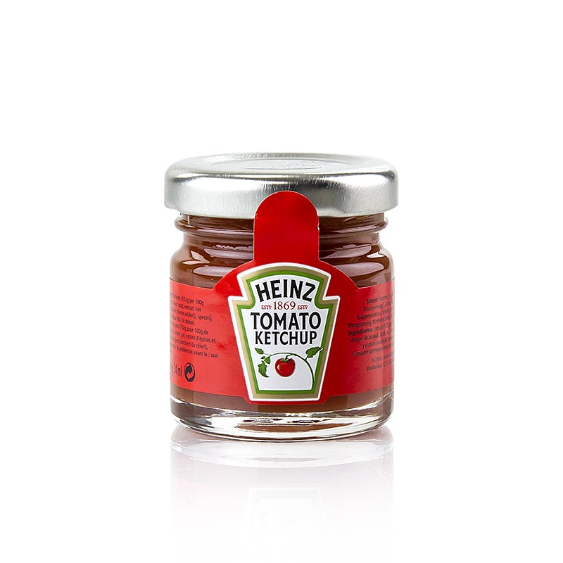 Ketchup de tomate Heinz, potes de porcao - 39g - Vidro