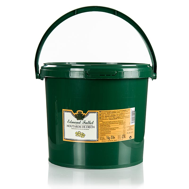 Moutarde de Dijon, mustard Dijon klasik pedas, Fallot - 4,75L - Keranjang