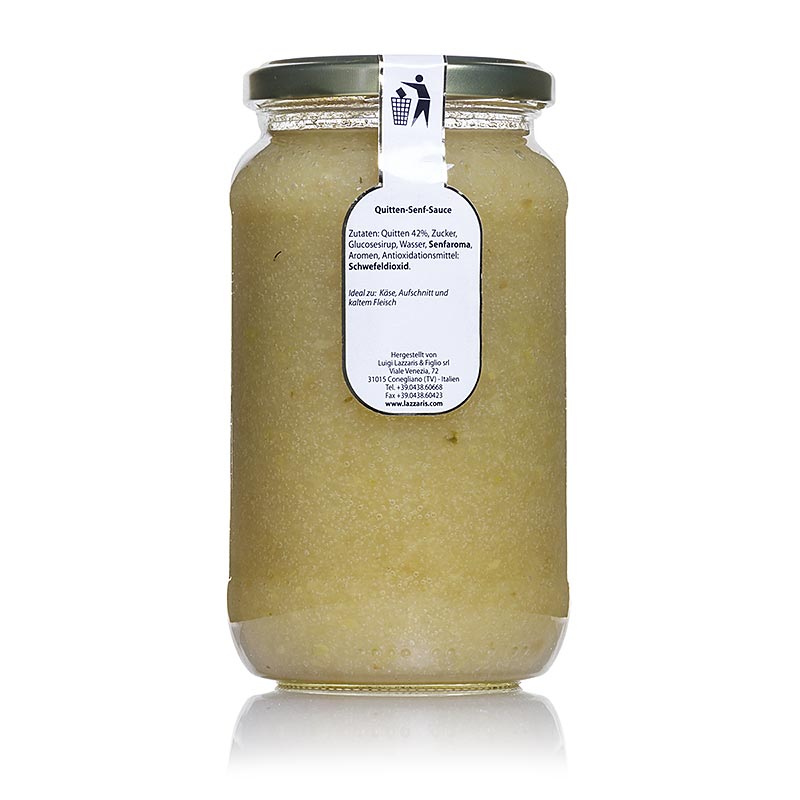Molho de mostarda de marmelo Lazzaris, estilo Ticino - 650g - Vidro