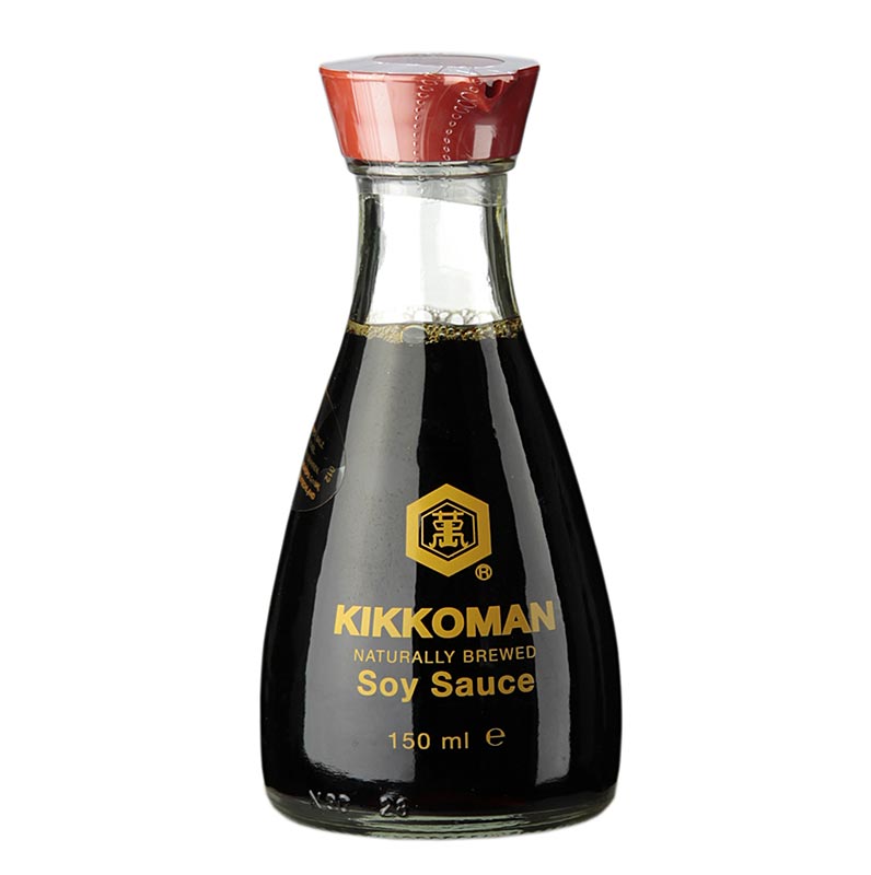 Molho de soja - Shoyu, Kikkoman, garrafa de mesa com bico, Japao - 150ml - Garrafa