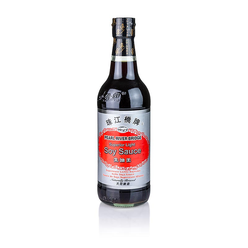 Salsa de soja - Shoyu, Puente del Rio de la Perla, luz, China - 500ml - Botella