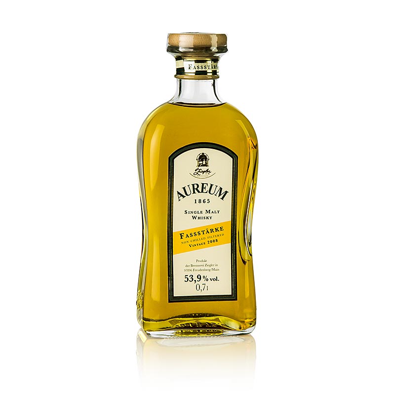 Aureum 1865, Single Malt Whisky, 5 Jahre, Fassstärke 53,9% vol., Ziegler - 700 ml - Flasche Aureum 1865, Single Malt Whisky, 5 Jahre, Fassstärke 53,9% vol., Ziegler - 700 ml - Flasche