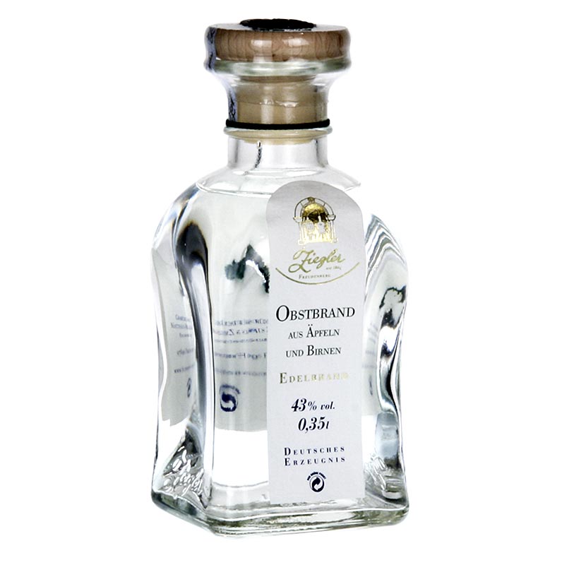 Obstbrand aus Äpfeln & Birnen - Edelbrand, 43% vol., Ziegler - 350 ml - Flasche Obstbrand aus Äpfeln & Birnen - Edelbrand, 43% vol., Ziegler - 350 ml - Flasche