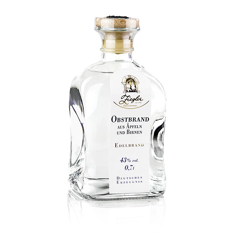 Obstbrand aus Äpfeln & Birnen - Edelbrand, 43 % vol., von Ziegler - 700 ml - Flasche Obstbrand aus Äpfeln & Birnen - Edelbrand, 43 % vol., von Ziegler - 700 ml - Flasche