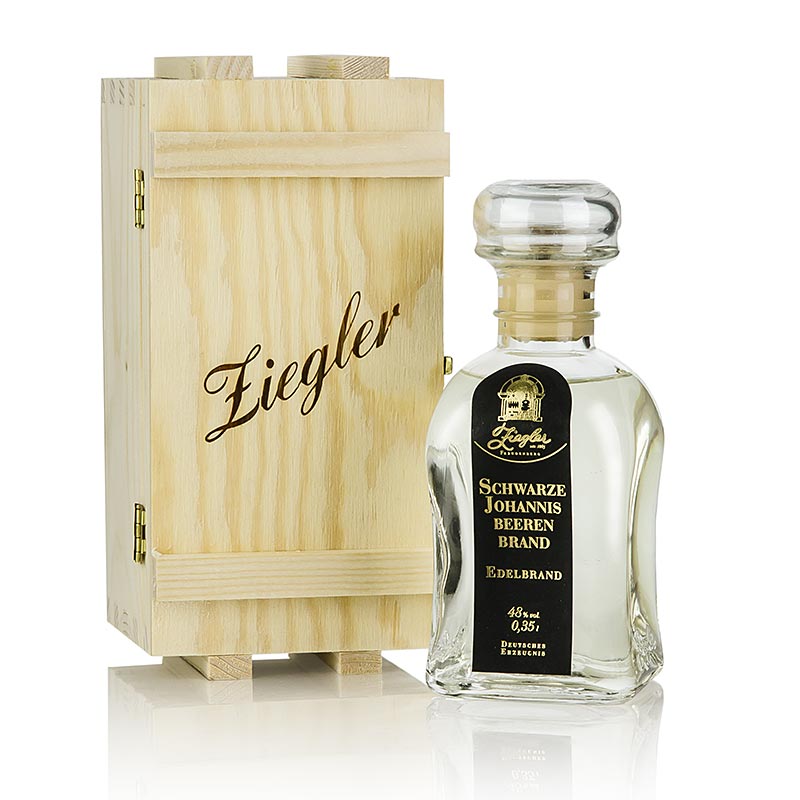 Schwarzer Johannisbeerenbrand - Edelbrand, 48% vol., Ziegler - 350 ml - Flasche Schwarzer Johannisbeerenbrand - Edelbrand, 48% vol., Ziegler - 350 ml - Flasche
