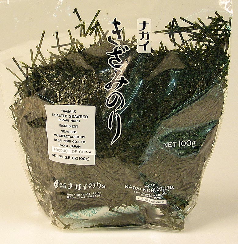 Nori tang - Kizami Nori, finskaret i strimler - 100 g - bag