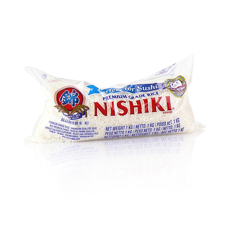 Nishiki - Arroz para sushi, grano medio - 1 kg - bolsa