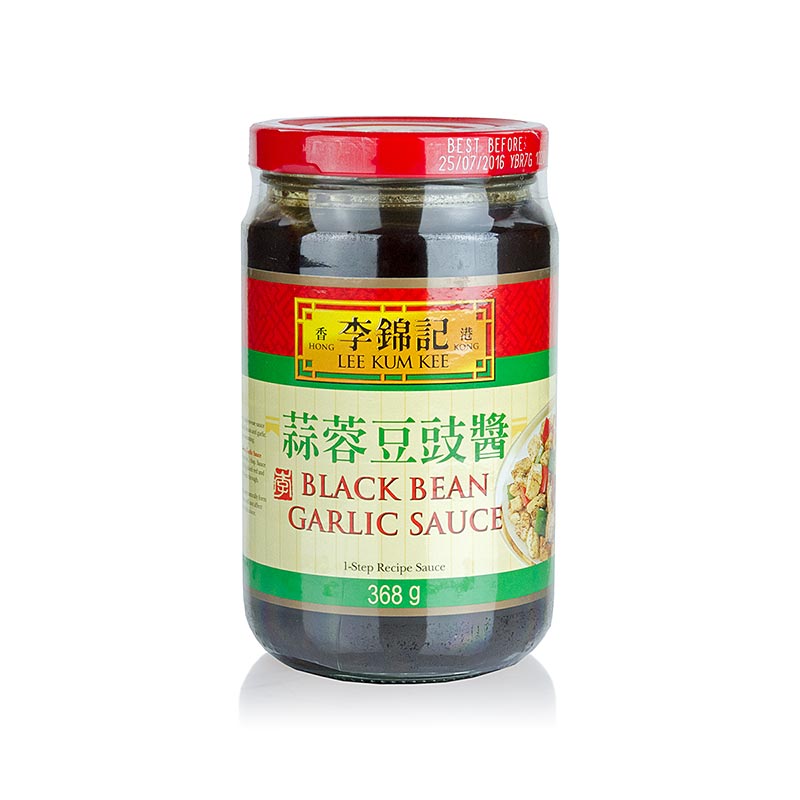 Black Bean Paste, medh hvitlauk, Lee Kum Kee - 368g - Gler