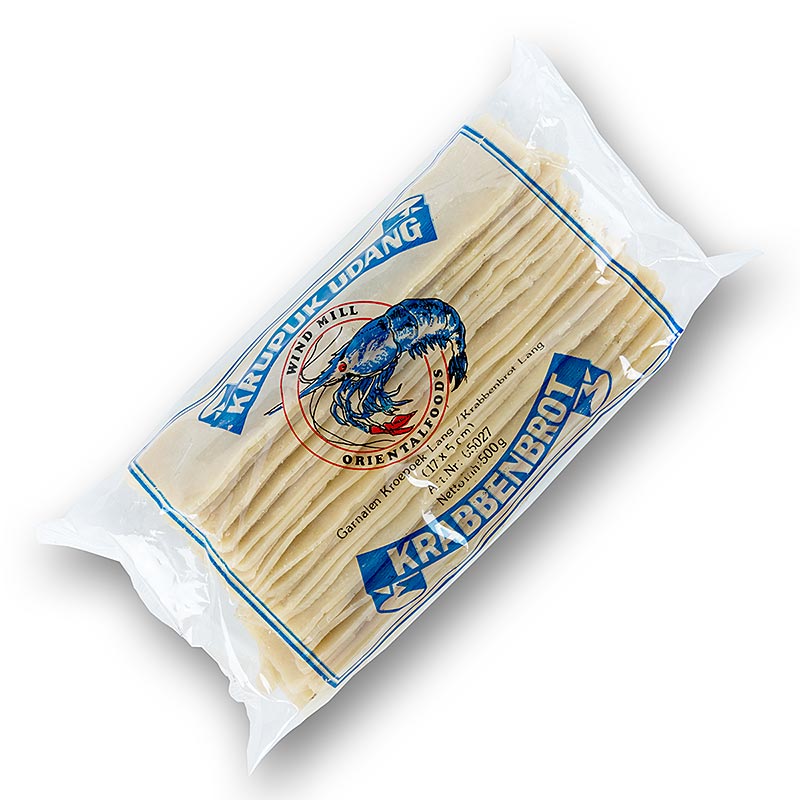 Kroepoek med reker, ubakte, store, Indonesia - 500 g - bag