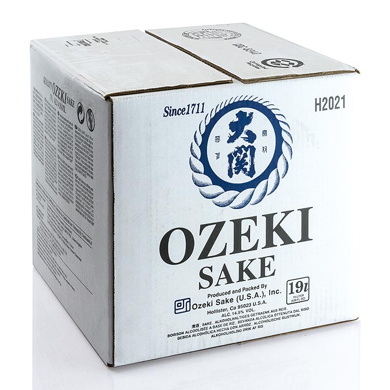 Ozeki-sake, 14,5 tilavuusprosenttia, Japani - 19 litraa - Laukku laatikossa