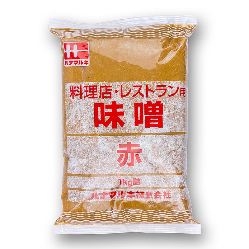 Miso krydderpasta - Aji Aka Miso, moerk - 1 kg - bag