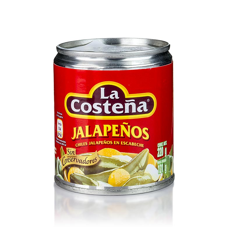 Chilipepper - jalapenos, hel (La Costena) - 220 g - kan