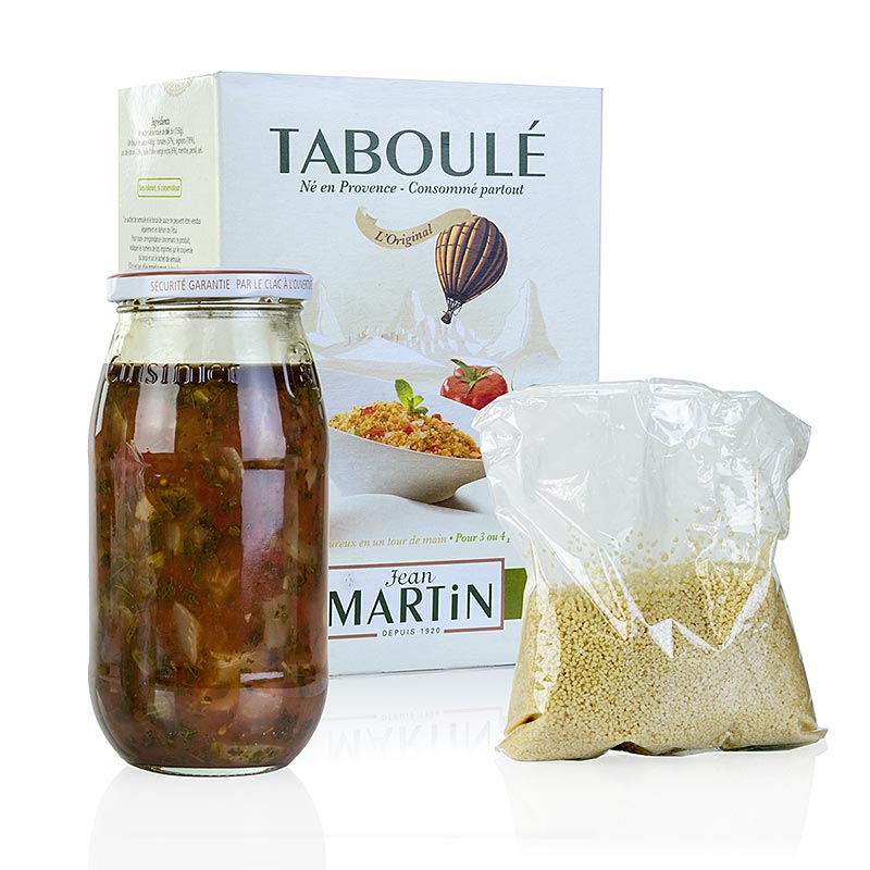 Preparato pronto Taboule, 1 bicchiere di salsa e 1 busta di cous-cous - 630 g - Cartone