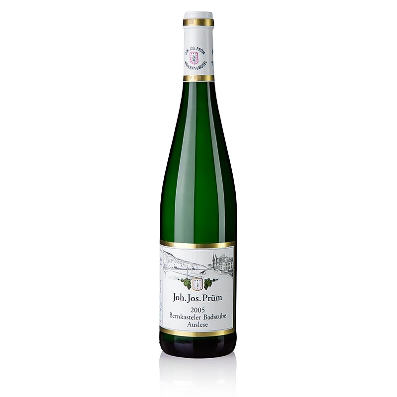 2005er Bernkasteler Badstube Riesling Auslese, edelsüß, 7,5% vol., J.J. Prüm - 750 ml - Flasche 2005er Bernkasteler Badstube Riesling Auslese, edelsüß, 7,5% vol., J.J. Prüm - 750 ml - Flasche