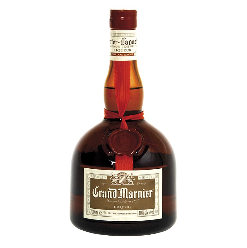 Grand Marnier, Lapostolle, fiocco rosso, 40% vol. - 700 ml - Bottiglia