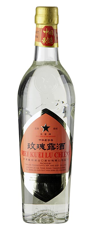 Minuman keras kelopak mawar - Mei Kuei Lu Chiew, 54% vol. - 500ml - Botol