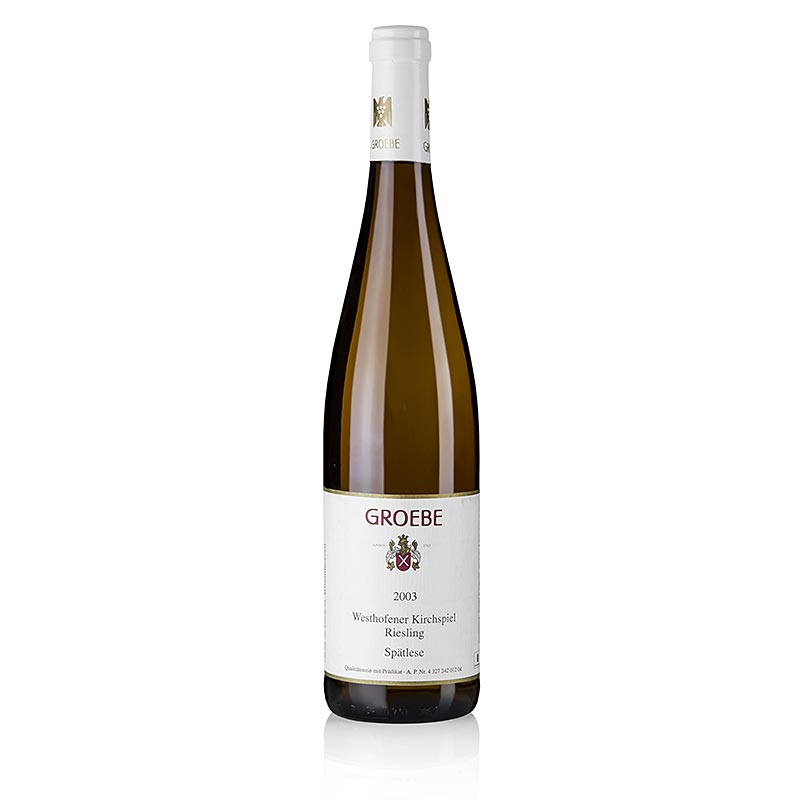 2003er Kirchspiel Riesling Spätlese, fruchtsüß, 8% vol., Groebe - 750 ml - Flasche 2003er Kirchspiel Riesling Spätlese, fruchtsüß, 8% vol., Groebe - 750 ml - Flasche