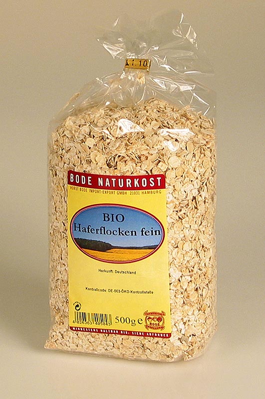 Havreflingor, fullkorn fina, ekologiska - 500 g - paket