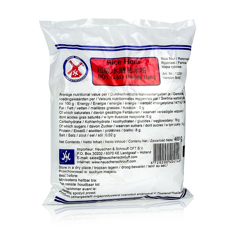 Farinha de arroz, branca - 400g - bolsa