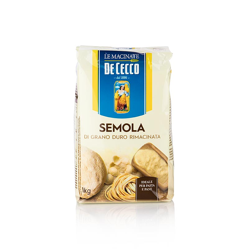 Semola de trigo duro - Semola di Grano Duro, De Cecco, No.176 - 1 kg - bolsa