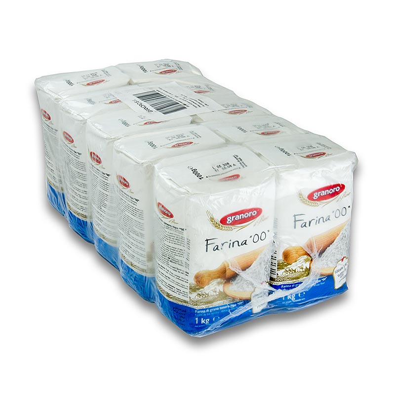 Farina di tagliatelle, fine, Tipo 00, Granoro - 10 kg, 10 pezzi - borse