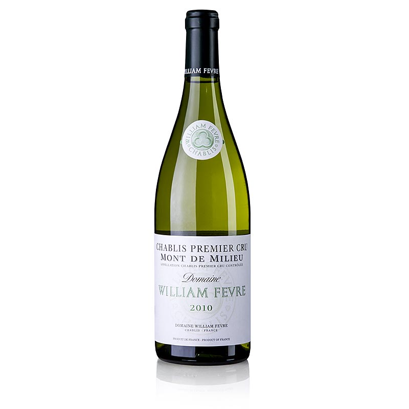 2010er Chablis 1.Cru Mont de Milieu, trocken, 13% vol., William Fevre, 92 PP - 750 ml - Flasche 2010er Chablis 1.Cru Mont de Milieu, trocken, 13% vol., William Fevre, 92 PP - 750 ml - Flasche
