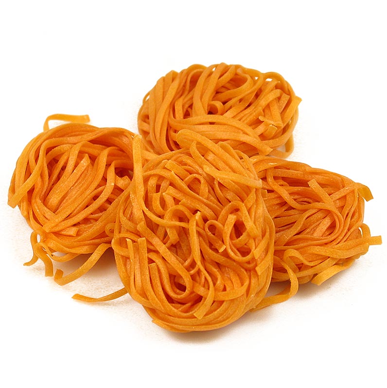 Tagliarini Freschi al Pomodoro, Rosso, Tagliatelle, 3mm, Pasta Sassella - 500 g - borsa