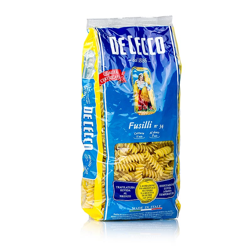 De Cecco Fusilli, No.34 - 500g - Bolsa