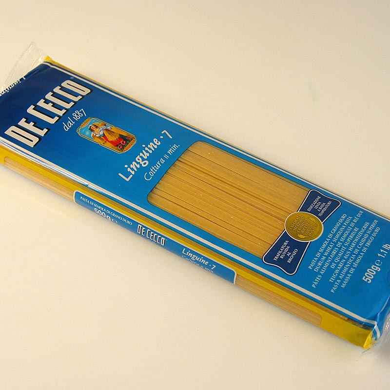 Linguine De Cecco, N.7 - 12 kg, 24 confezioni da 500 g - Cartone