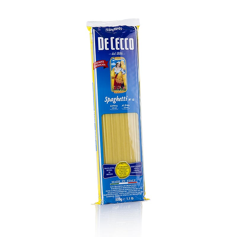 Spaghetti De Cecco No.12 - 500 gram - Tas