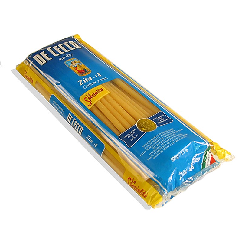 De Cecco Zita, Maccaroni, 4 (6) mm, lungo 24 cm, N.18 - 12 kg, 24 confezioni da 500 g - Cartone