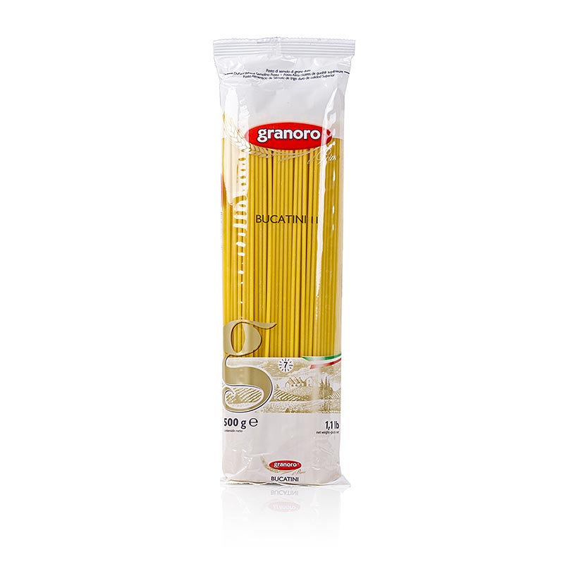 Bucatini Granoro, maccheroni lunghi e sottili, N.11 - 500 g - Borsa