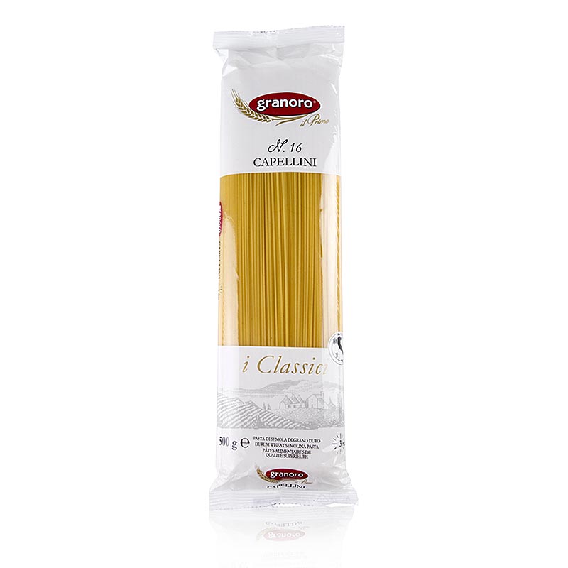 Granoro Capellini, espaguete muito fino, 1mm, No.16 - 500g - Bolsa