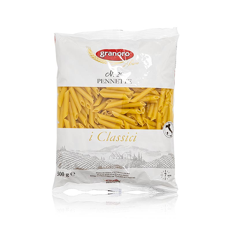 Granoro Pennette, tubos inclinados, lisos, No.29 - 500g - Bolsa